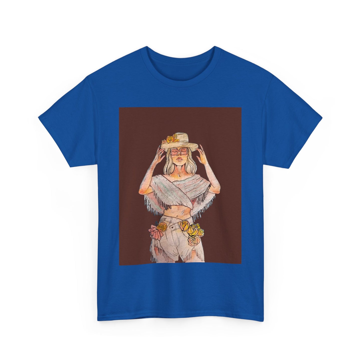 Bohemian Vibes Unisex Heavy Cotton Vintage Tee, Casual Wear, Summer Style Shirt, Gift for Her, Festival Outfit, Art-Inspired Apparel