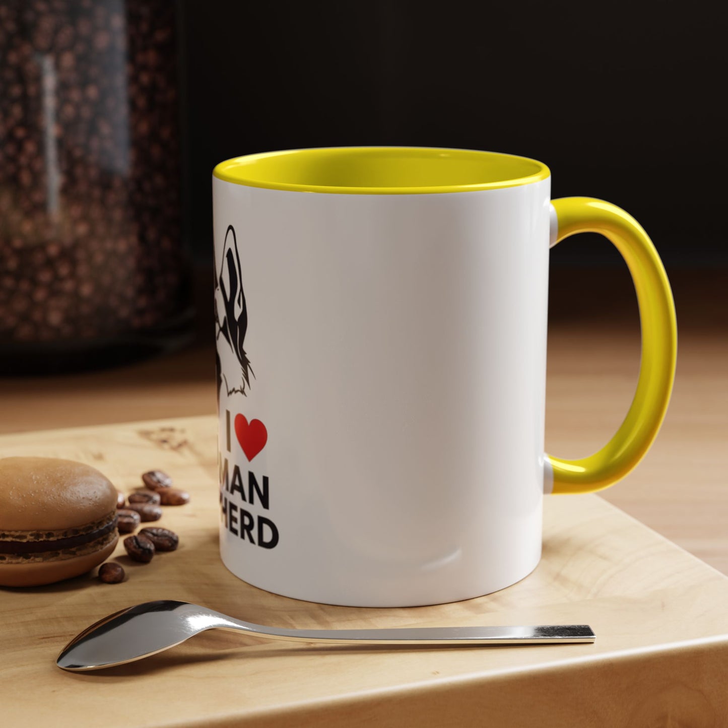 I Love German Shepherd Accent Coffee Mug - Perfect Gift for Dog Lovers, Pet Enthusiasts, Birthday, Home Decor