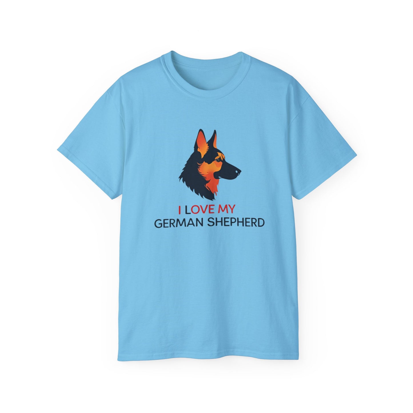 German Shepherd Lovers Unisex Ultra Cotton Tee - "I Love My German Shepherd", Dog Owner Gift, Canine Apparel, Pet Lover T-Shirt