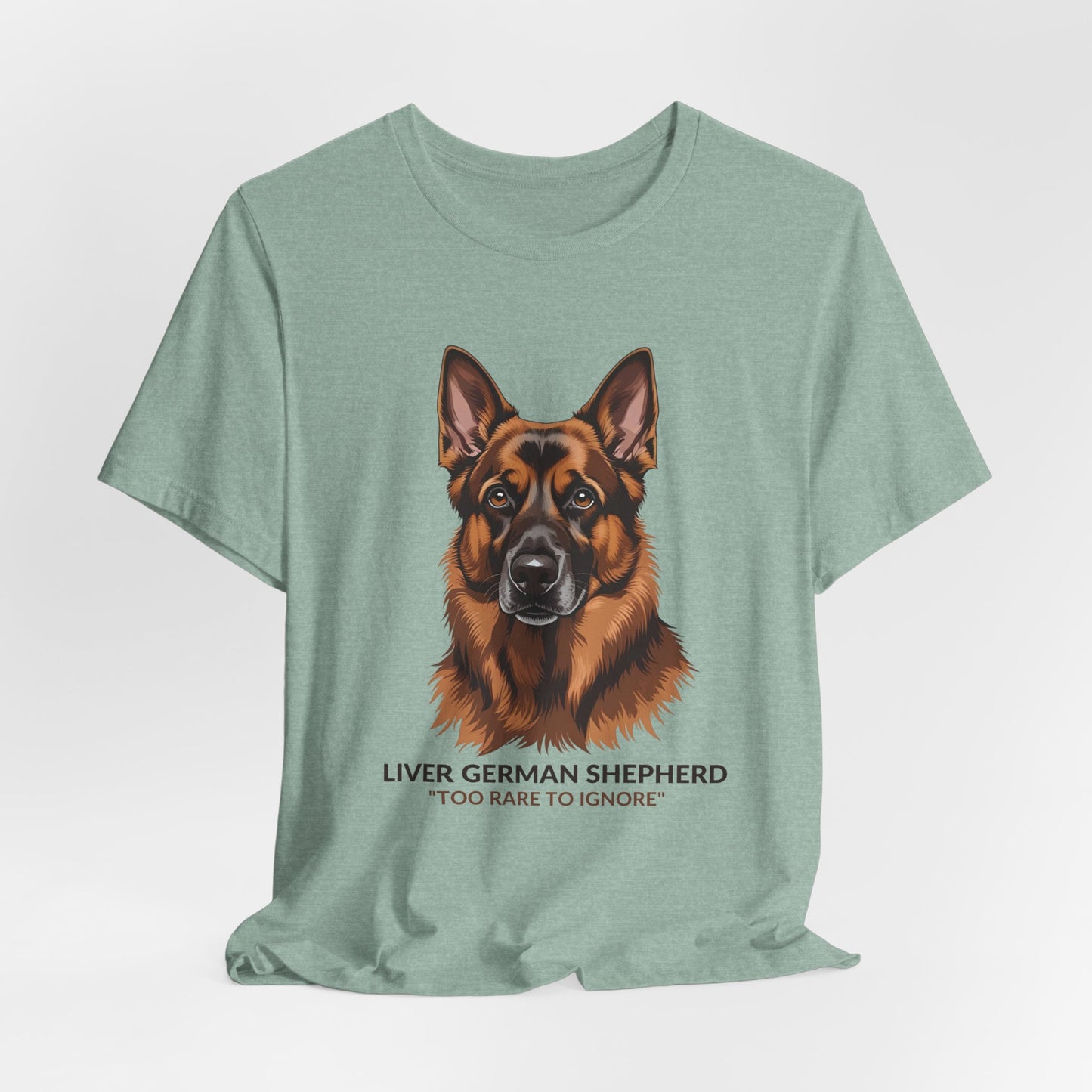 Liver German Shepherd Dog Lover Tee - To Rare To Ignore | Perfect Gift for Pet Owners, Animal Lover Merchandise, Casual Wear, Unique Dog Shirt