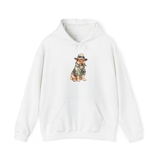Cute Dog Explorer Hoodie - Unisex Heavy Blend™ Sweatshirt