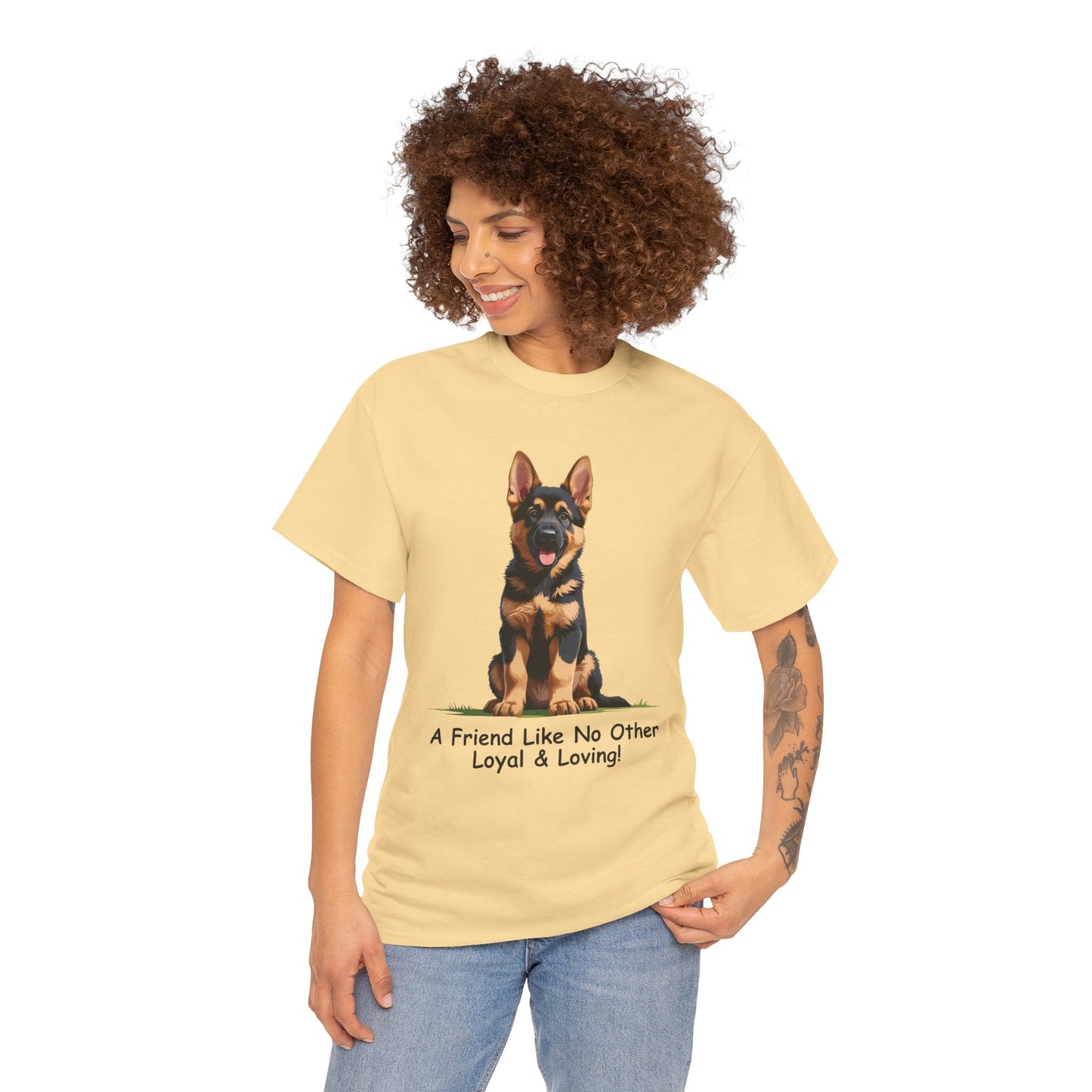 Adorable German Shepherd Puppy Lover Tee: A Friend Like No Other, Dog Owner Gift, Dog Mom Shirt, Gifts for Animal Lovers, Unisex Cotton T-shirt