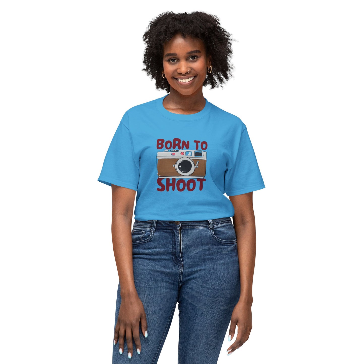 Camera Lover's Unisex T-Shirt – Born to Shoot, Photography Gift, Fun Shirt for Photographers, Unique Tee for Events, Casual Wear