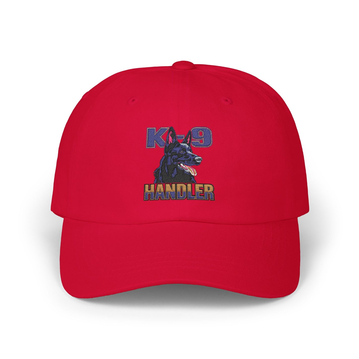 Embroidered K9 Handler Classic Dad Cap - Featuring a Black German Shepherd, Adjustable Cap for Pet Owners, Outdoor Hat
