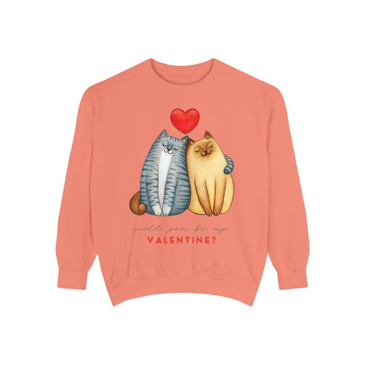 Love Cats Unisex Sweatshirt - Perfect for Valentine's Day