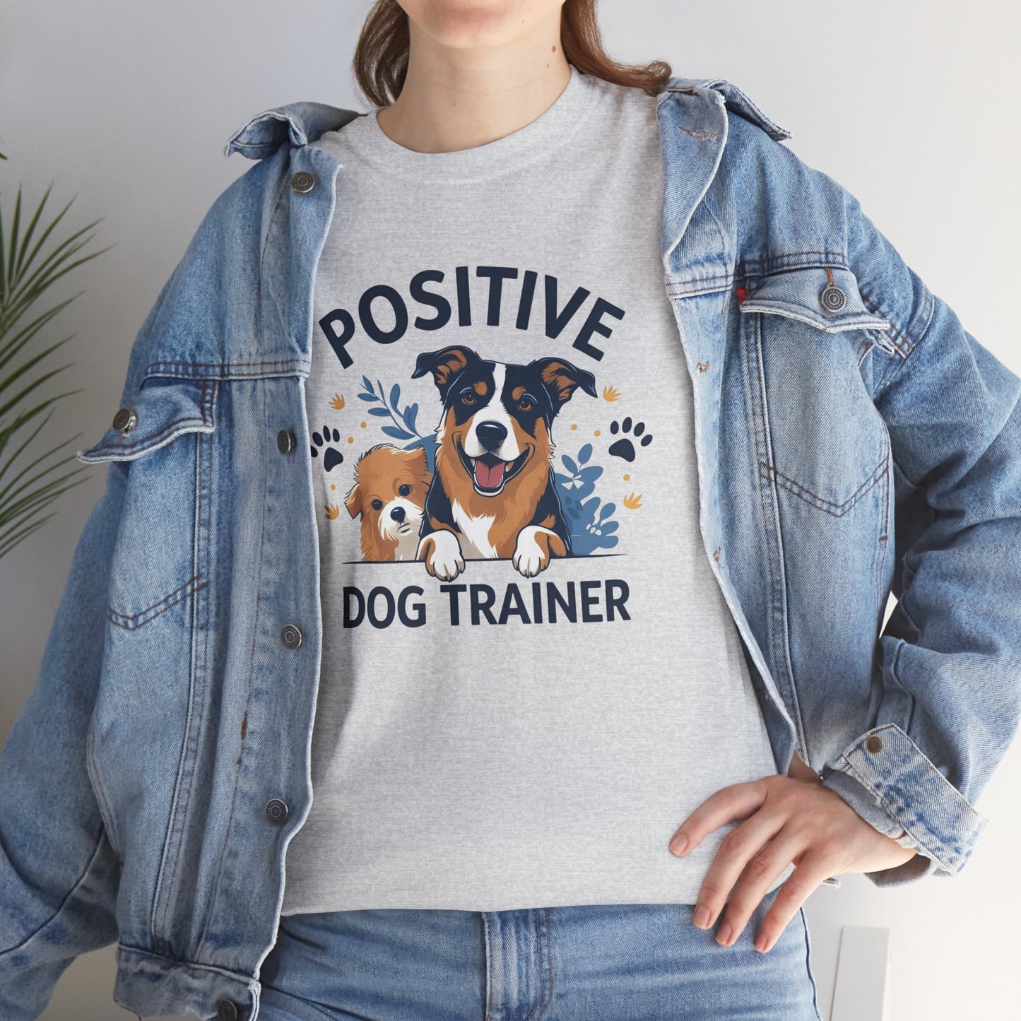 Positive Dog Trainer Tee, Dog Lover Gift, Unisex Cotton T-Shirt, Pet Training Apparel, Animal Care, Casual Dog Shirt