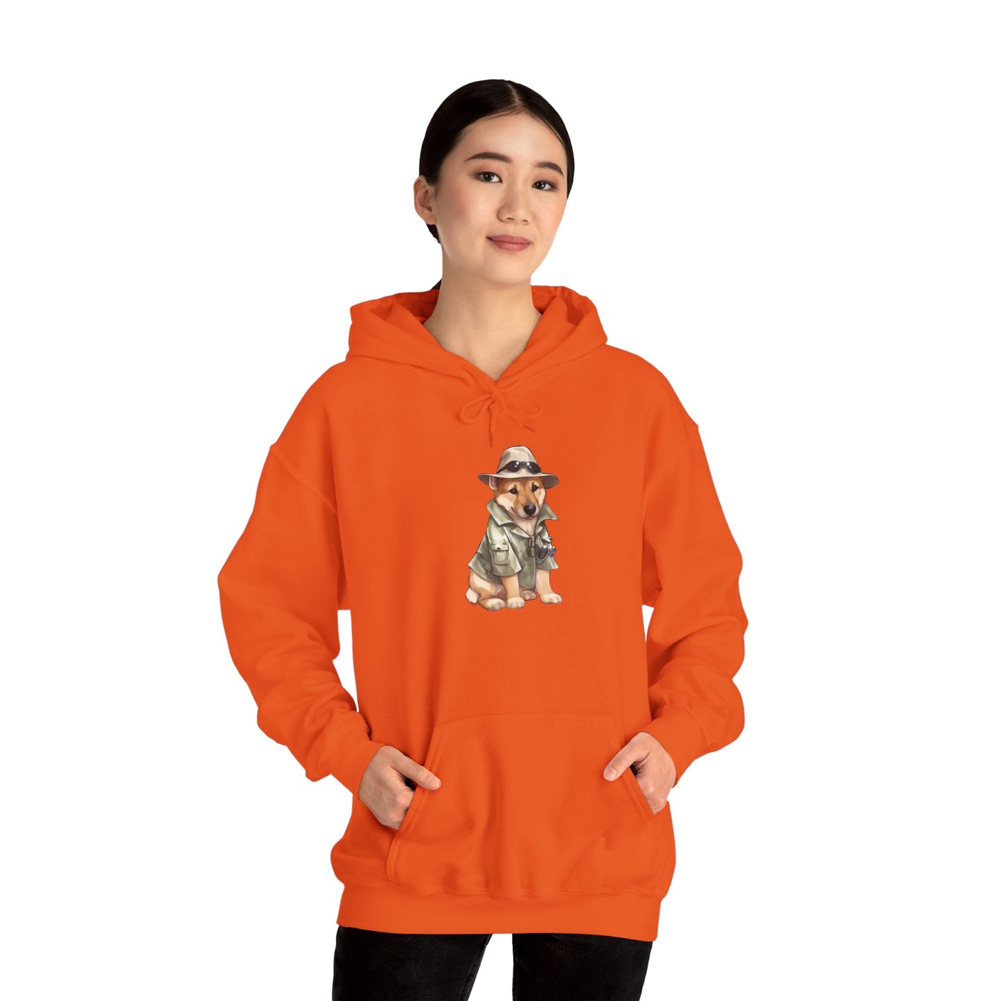 Cute Dog Explorer Hoodie - Unisex Heavy Blend™ Sweatshirt