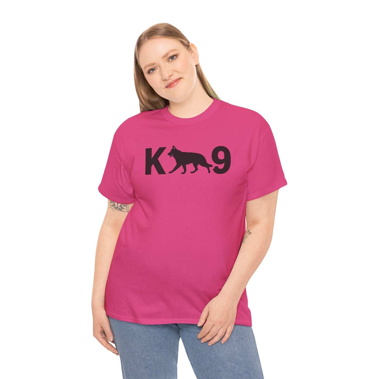 Black German Shepherd K9 Unisex Heavy Cotton Tee - Perfect for Dog Lovers, Pet Owners