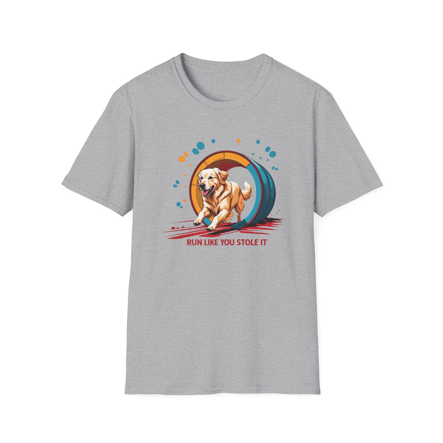 Dog Agility T-Shirt - Run Like You Stole It, Perfect for Dog Trainers, Summer Outfits, Fun Casual Wear
