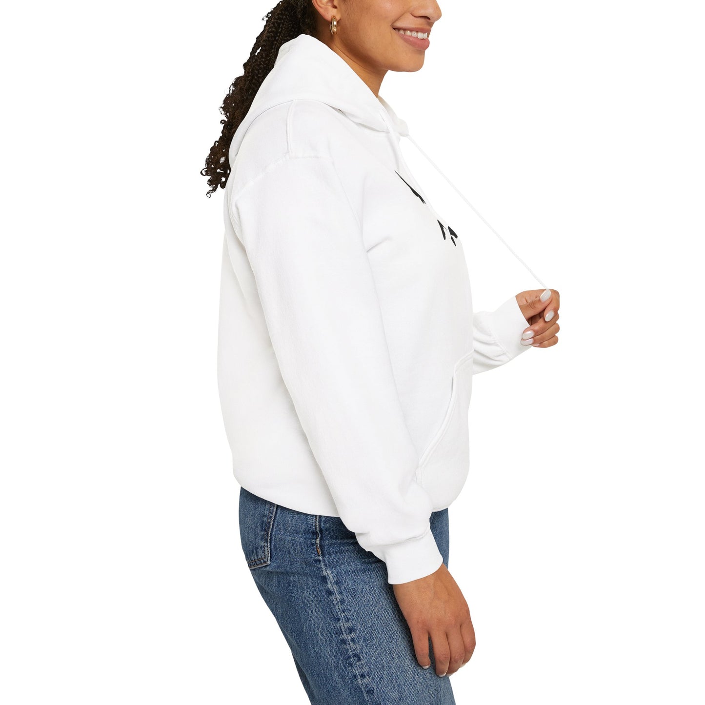 Unisex Dog Lover Hoodie With a Graphic of Solid Black German Shepherd Jumping in the Air