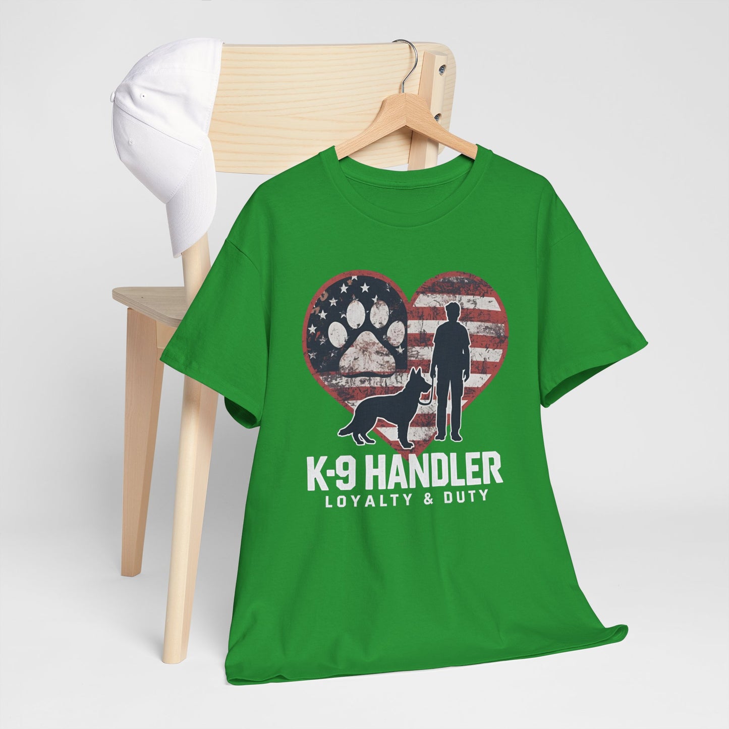 K-9 Handler Heart Tee | Loyalty & Duty T-Shirt | Dog Lover Gift, Police Support Shirt