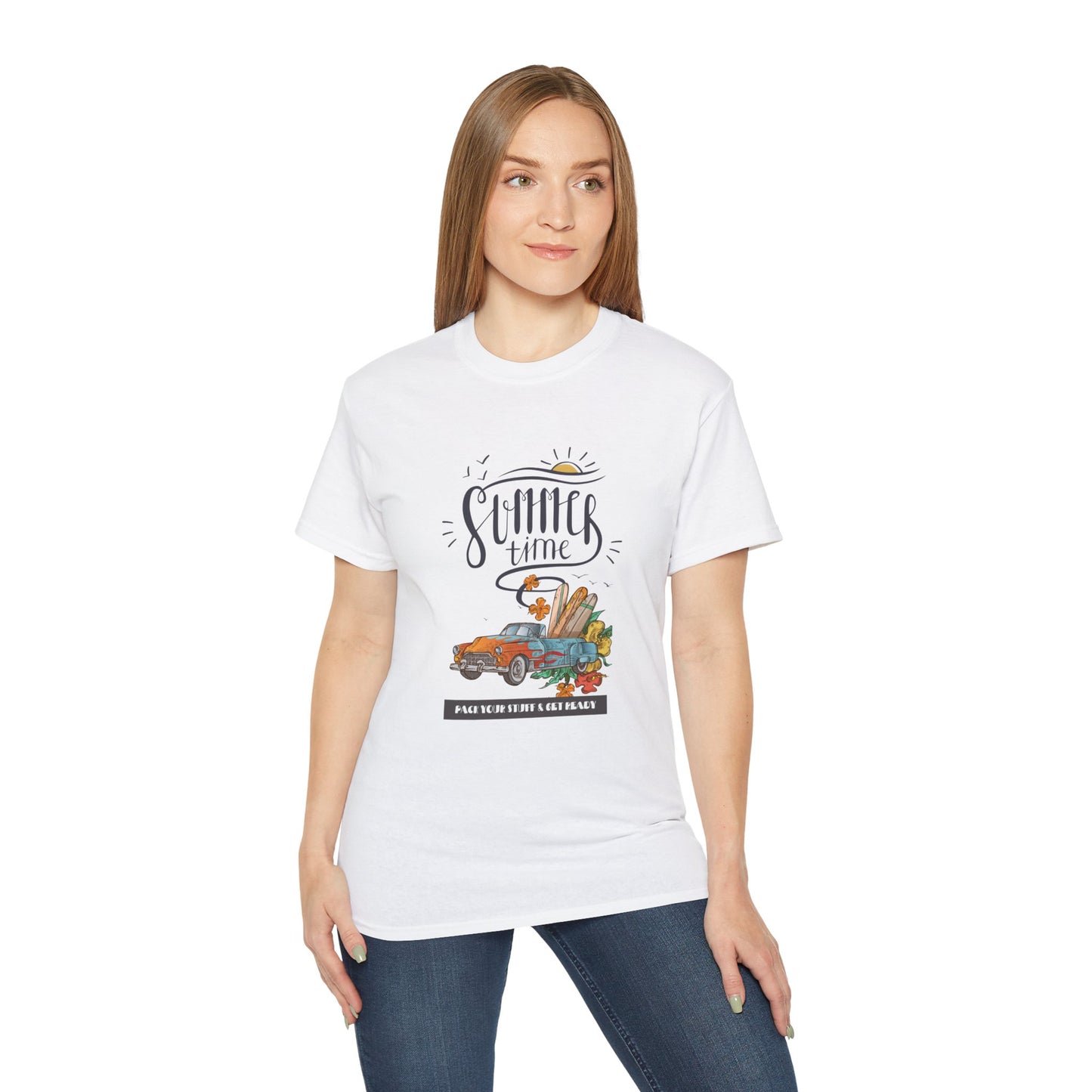 Summer Times Vintage Graphic Tee, Casual Summer Shirt, Beach Day Outfit, Gift for Travel Lovers, Unisex Cotton T-Shirt