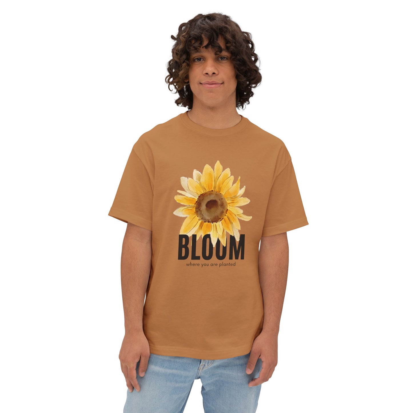 Sunflower Bloom Unisex Oversized Tee, Casual Summer Shirt, Gift for Flower Lovers, Festival Fashion, Relaxed Fit Tee