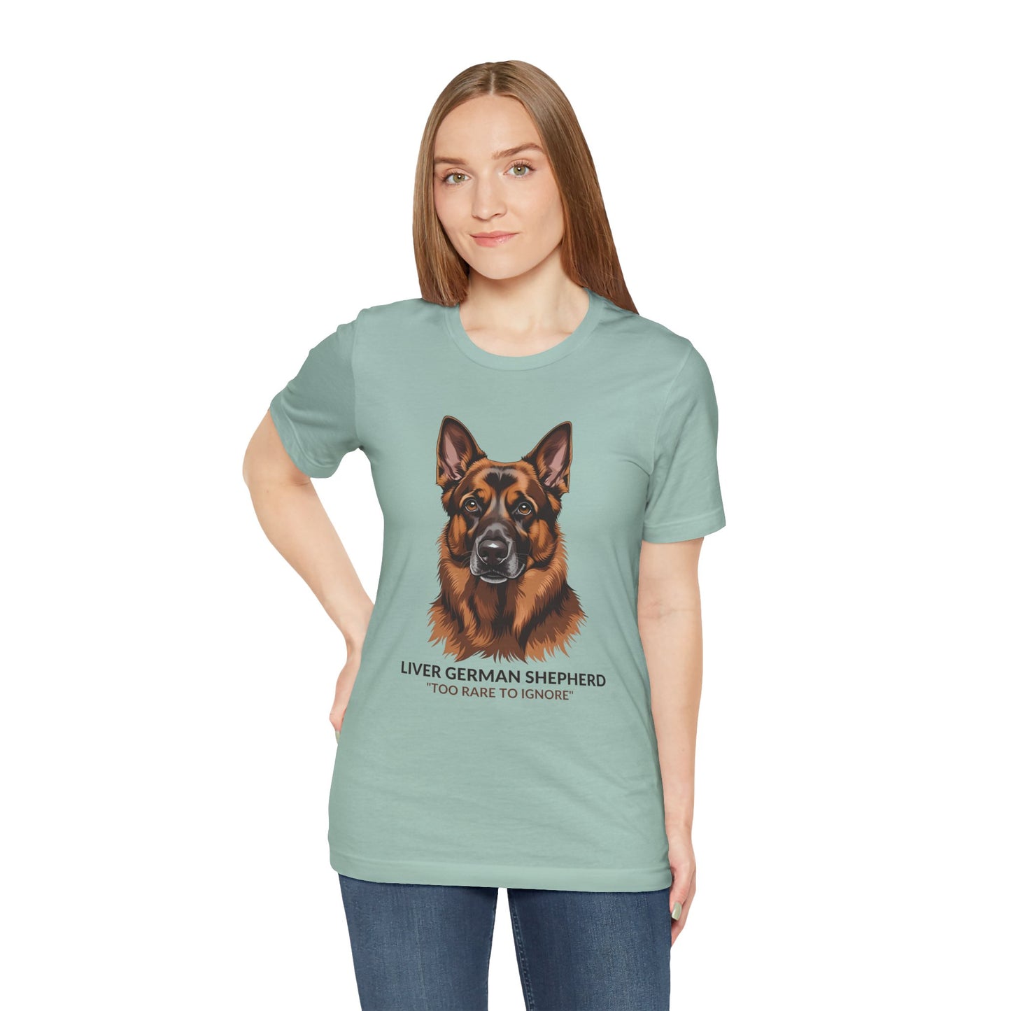 Liver German Shepherd Dog Lover Tee - To Rare To Ignore | Perfect Gift for Pet Owners, Animal Lover Merchandise, Casual Wear, Unique Dog Shirt