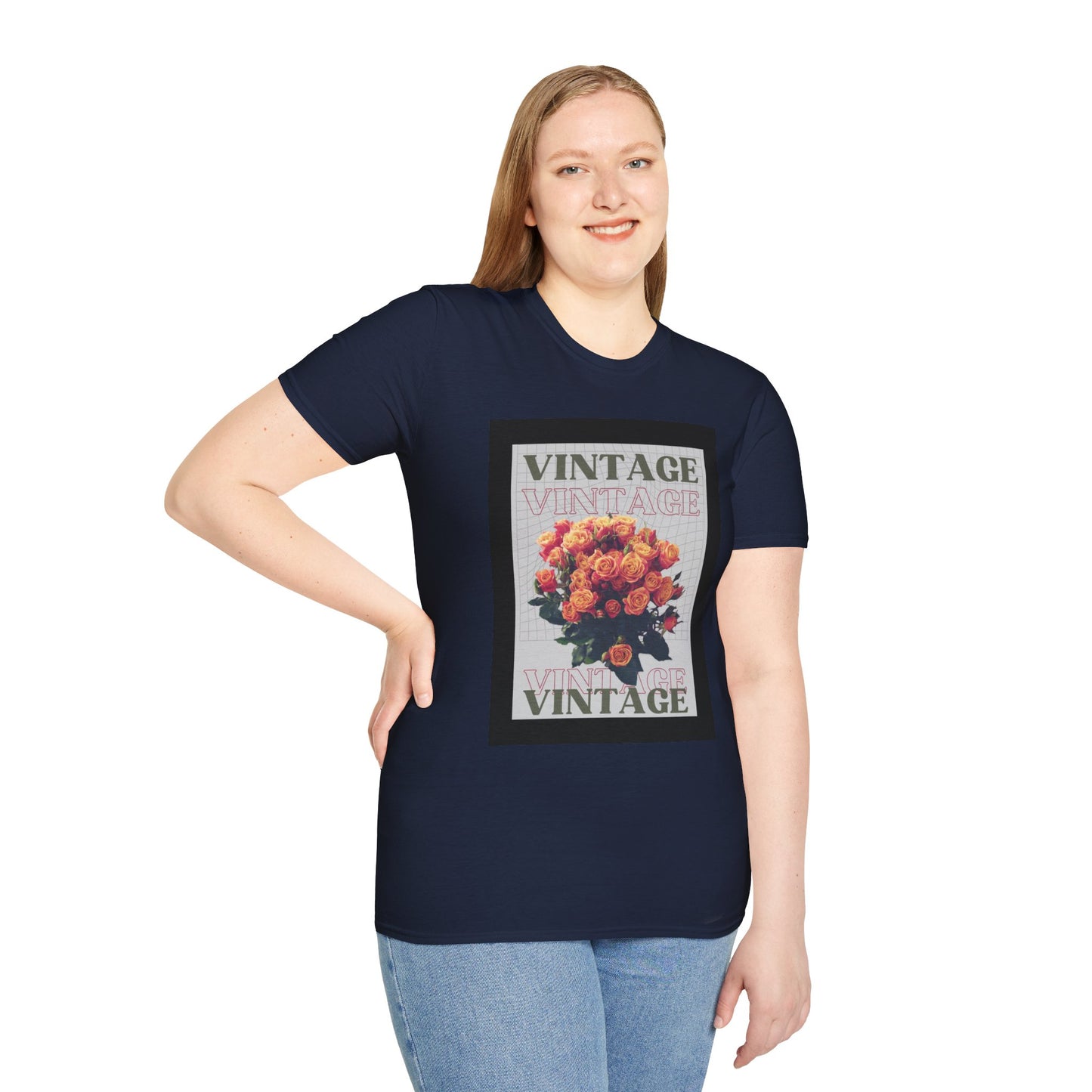 Vintage Floral Graphic Unisex T-Shirt, Retro Tee, Casual Wear, Gift for Her, Vintage Aesthetic, Flower Print Shirt