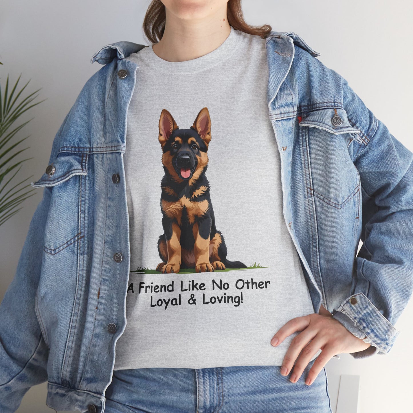Adorable German Shepherd Puppy Lover Tee: A Friend Like No Other, Dog Owner Gift, Dog Mom Shirt, Gifts for Animal Lovers, Unisex Cotton T-shirt