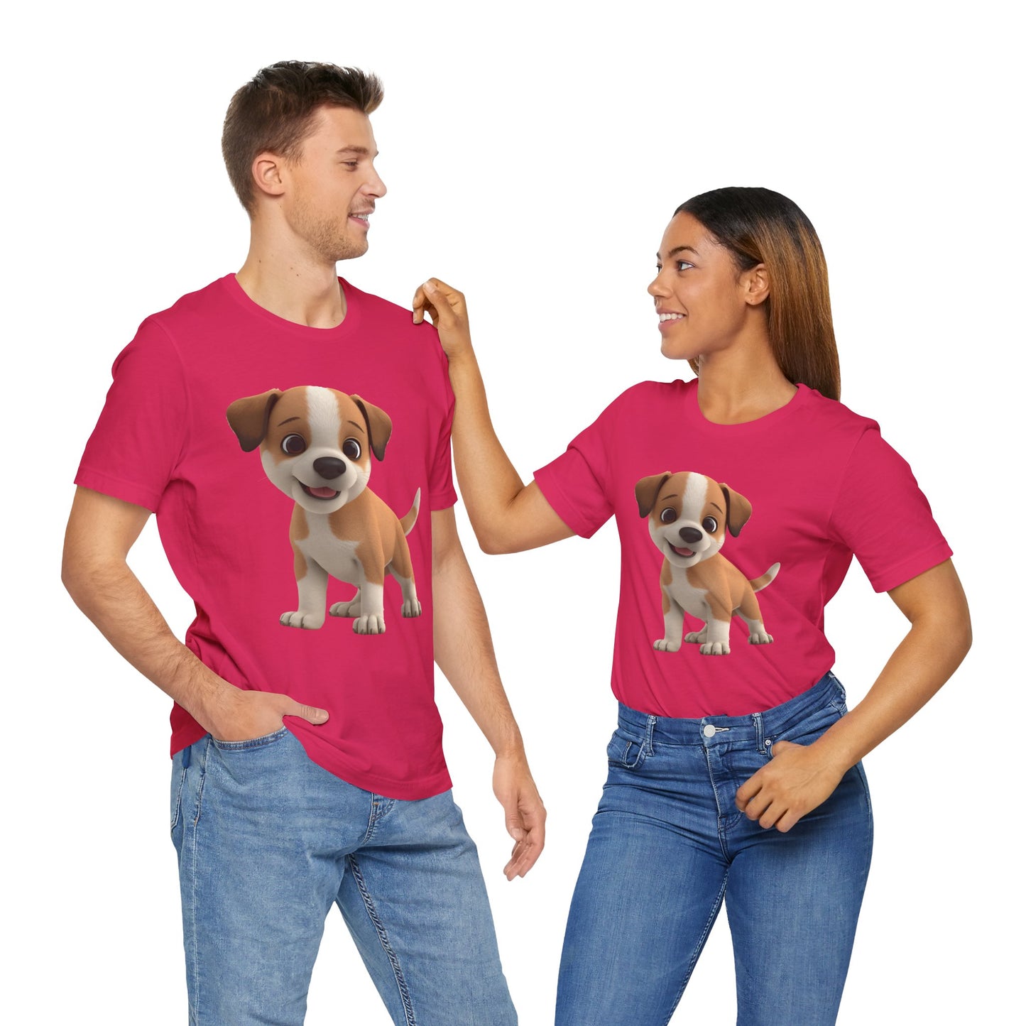 Cute Dog 3D Graphic Tee, Fun Animal Shirt, Dog Lover Gift, Playful Fashion Statement