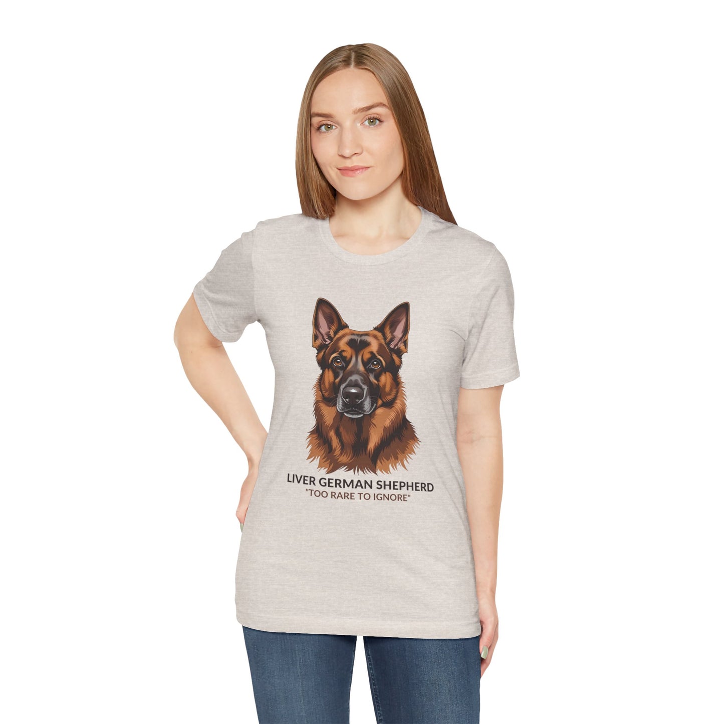 Liver German Shepherd Dog Lover Tee - To Rare To Ignore | Perfect Gift for Pet Owners, Animal Lover Merchandise, Casual Wear, Unique Dog Shirt