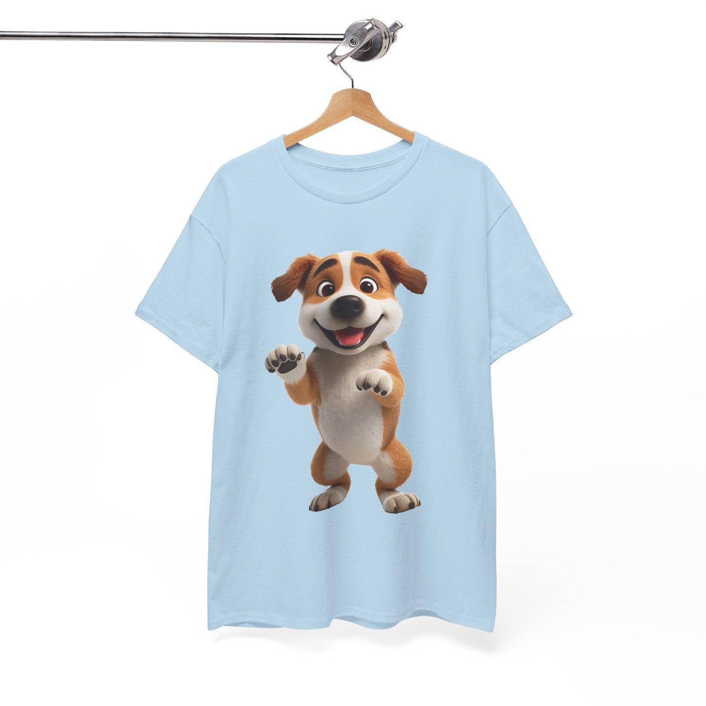 Cute Dog 3D Graphic Tee, Unisex Heavy Cotton T-Shirt, Dog Lover Gift, Fun Casual Wear