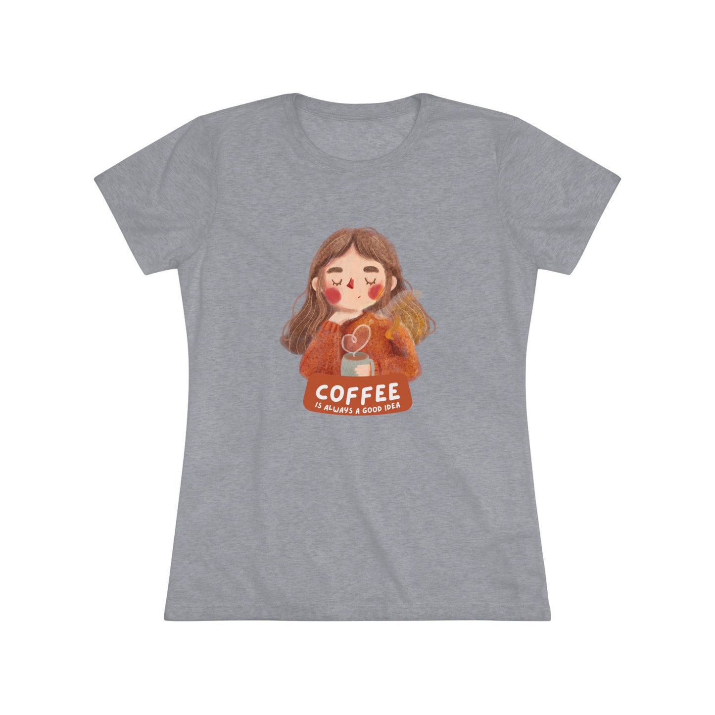 Coffee Lover Women's Triblend Tee, Cozy Coffee T-Shirt, Cute Graphic Tee, Casual Wear, Gift for Coffee Enthusiasts, Birthday Gift