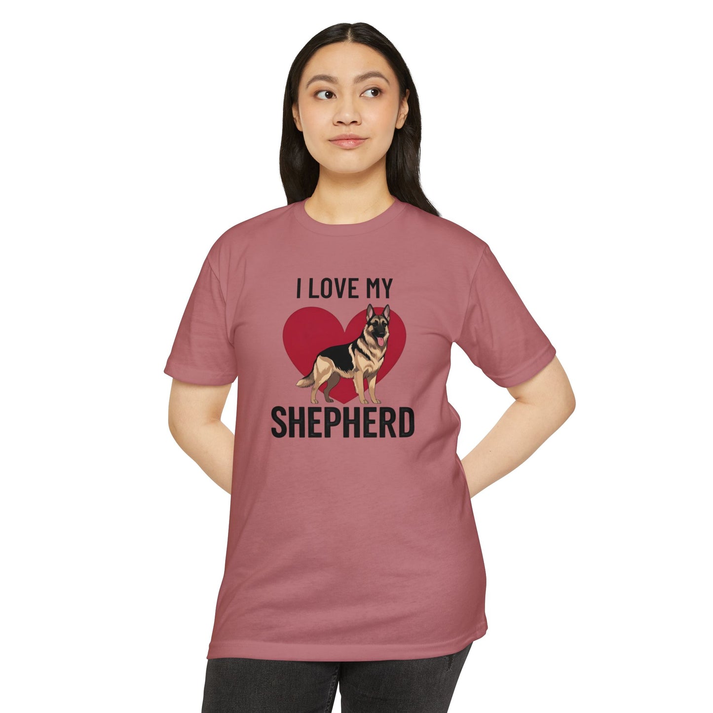 I Love My German Shepherd T-Shirt, Dog Lover Shirt, Pet Owner Tee, Animal Lover Gift, Birthday Gift for Dog Owners, Casual Wear