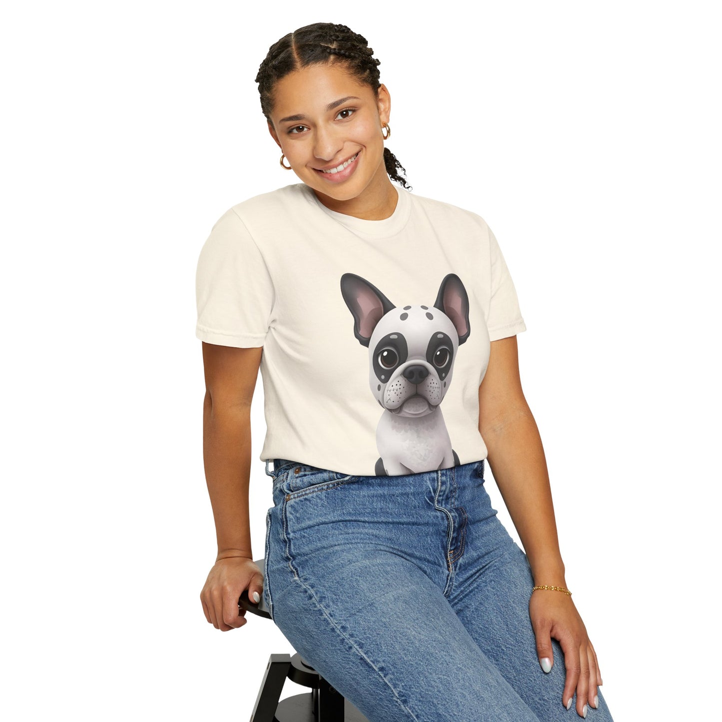 Cute 3D Design French Bulldog Unisex T-shirt, Animal Lover Gift