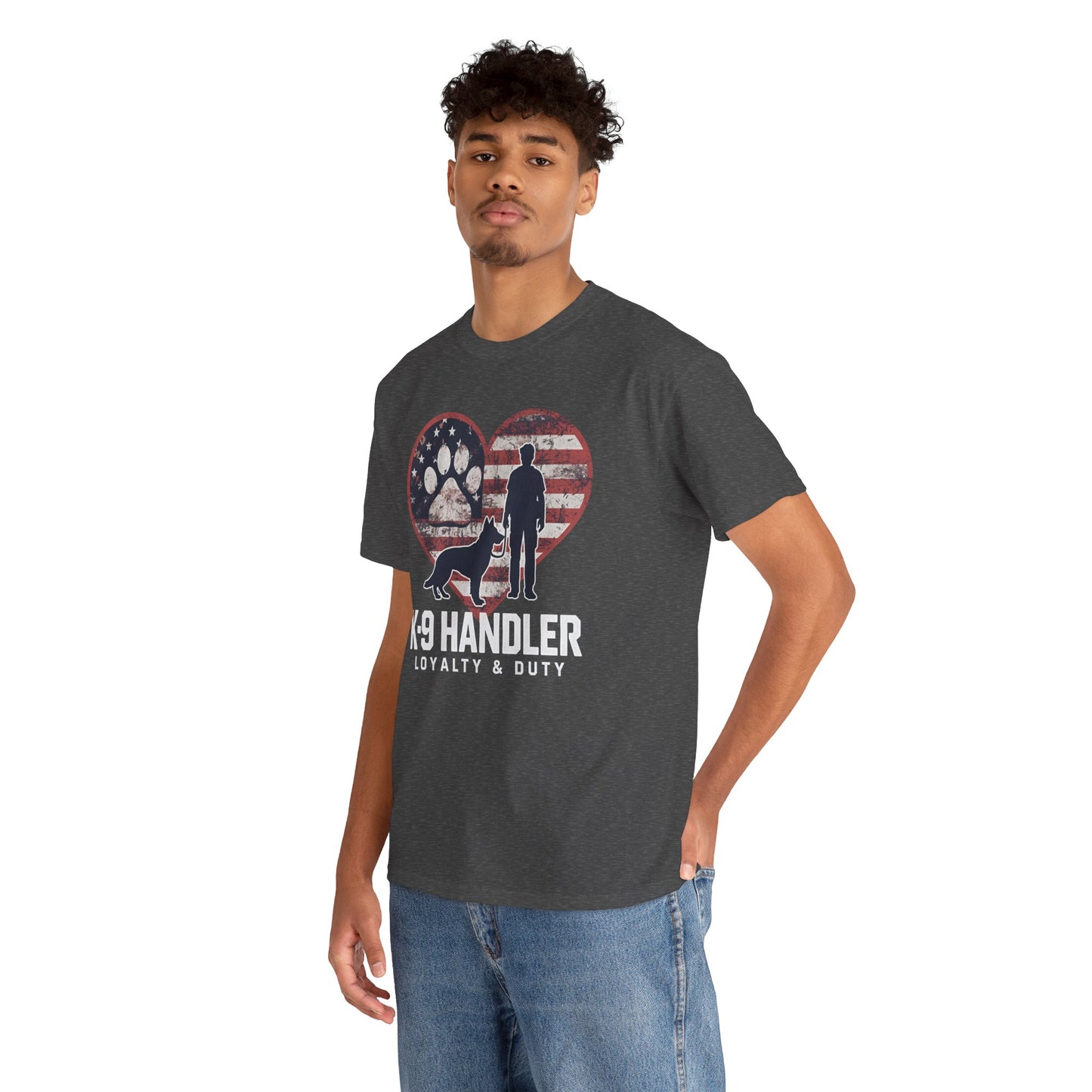 K-9 Handler Heart Tee | Loyalty & Duty T-Shirt | Dog Lover Gift, Police Support Shirt