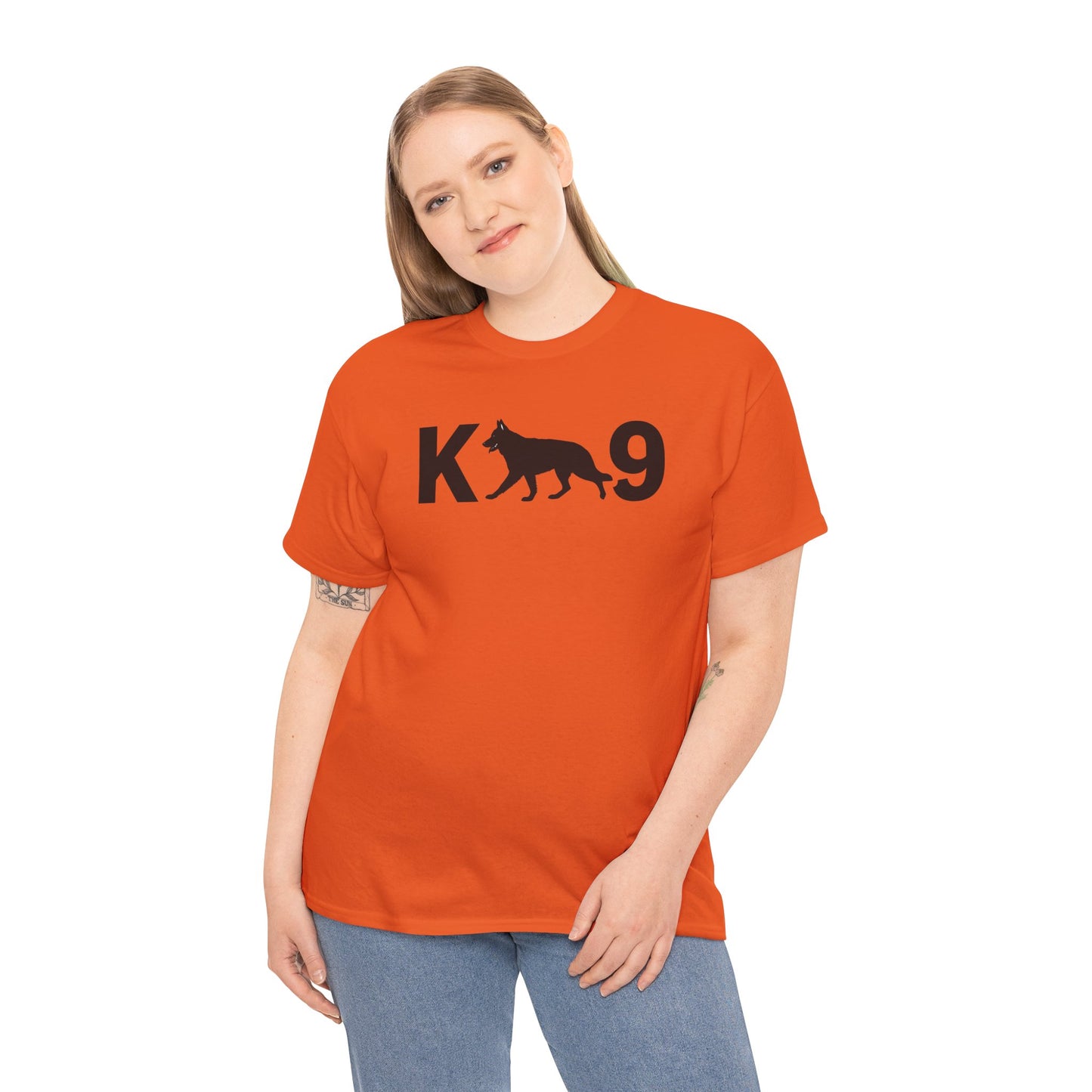Black German Shepherd K9 Unisex Heavy Cotton Tee - Perfect for Dog Lovers, Pet Owners