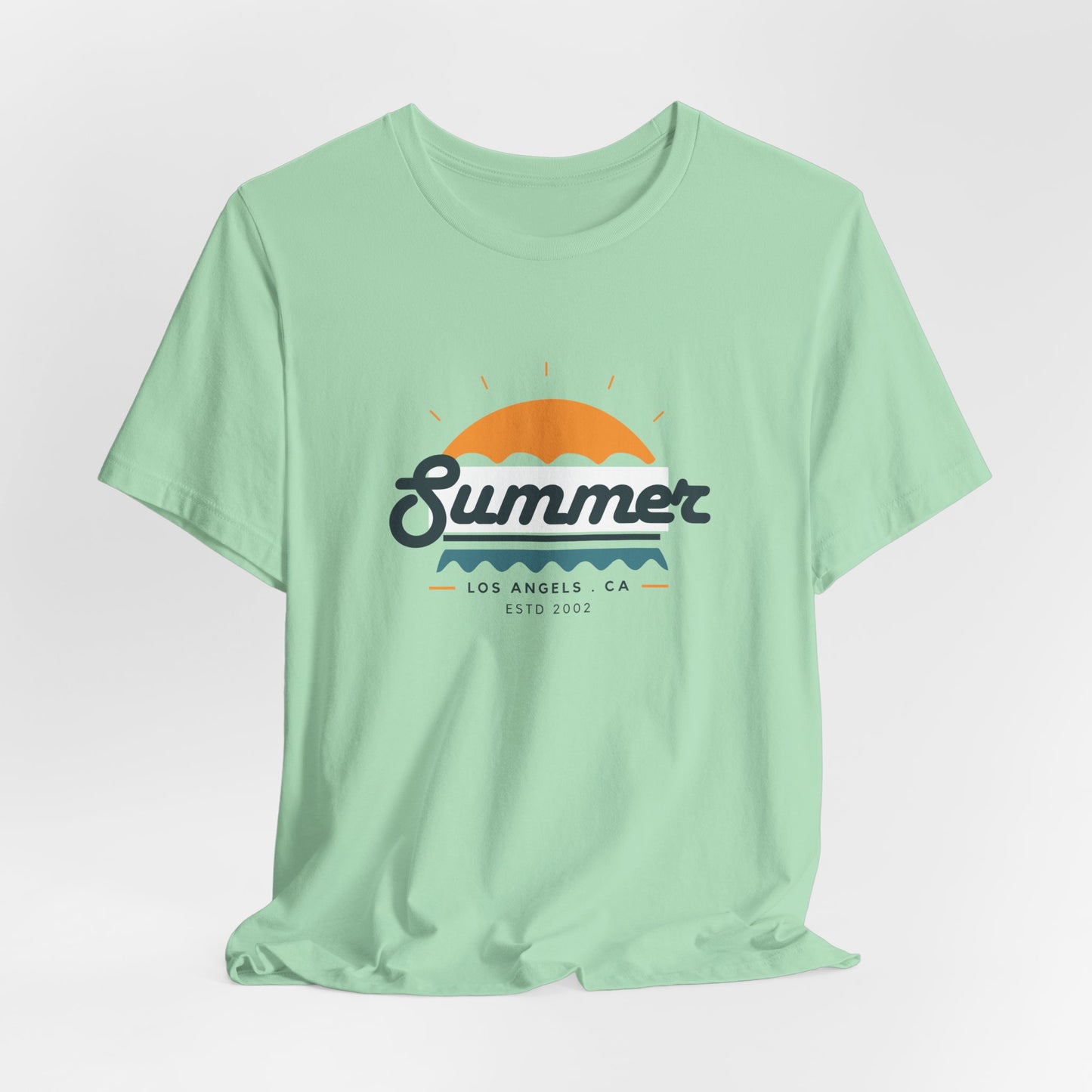 Summer Vibes Unisex Jersey Short Sleeve Tee, Beach Shirt, Casual Summer Wear, Gift for Friends, Coastal Adventure Top, LA Style Tee