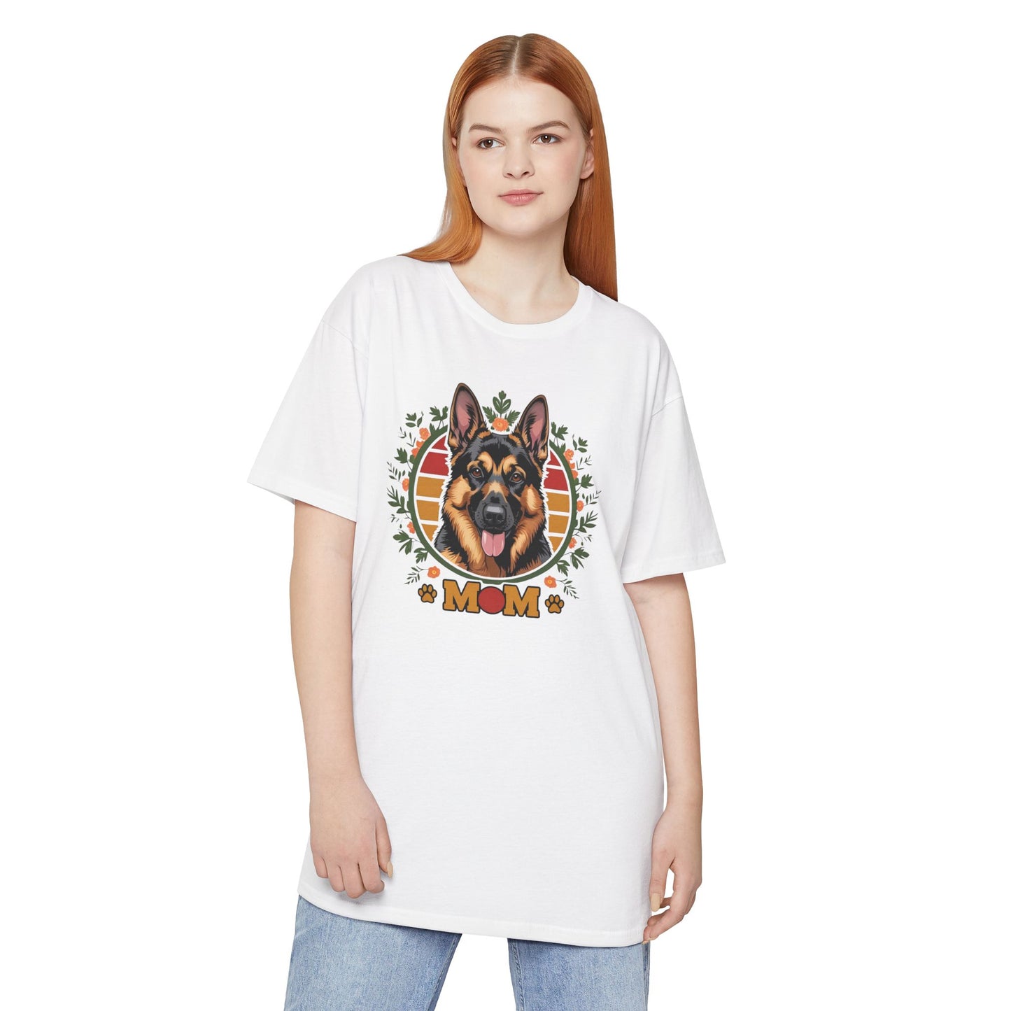 German Shepherd Mom Long Body Urban Tee, Pet Lover Shirt, Casual Dog Lover Tee, Gift for Dog Moms, Animal Rescue Tee