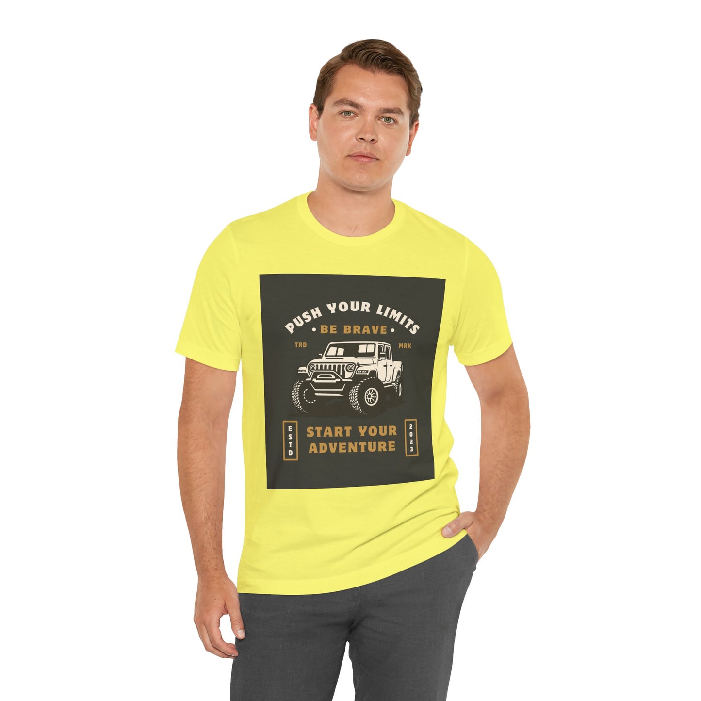 Push Your Limits Adventure-Inspiring Unisex Jersey Tee, Outdoor Shirt, Motivational T-Shirt, Gift for Adventurers, Hiking Apparel, Travel Tee