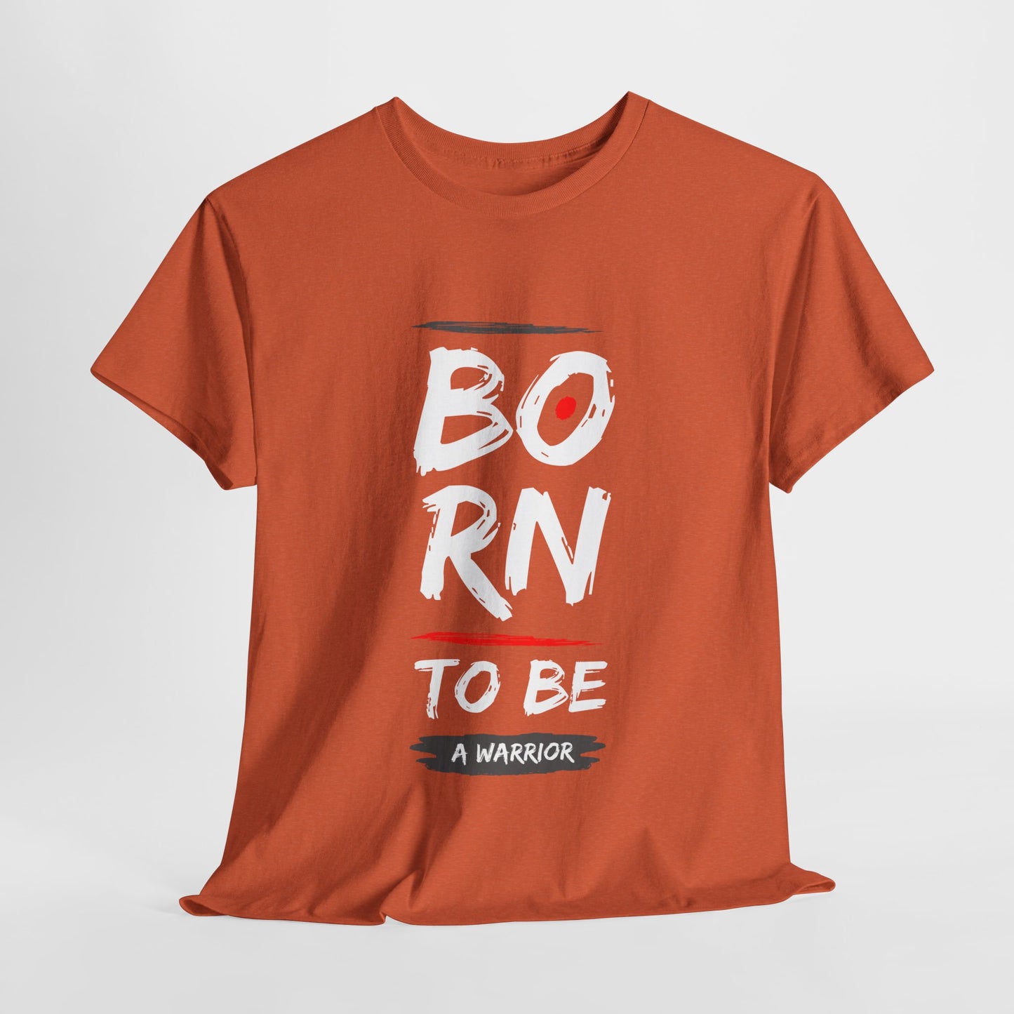 Born to Be a Warrior Unisex Heavy Cotton Tee, Inspirational Shirt for Veterans, Motivational Gift, Fitness Apparel, Casual Wear