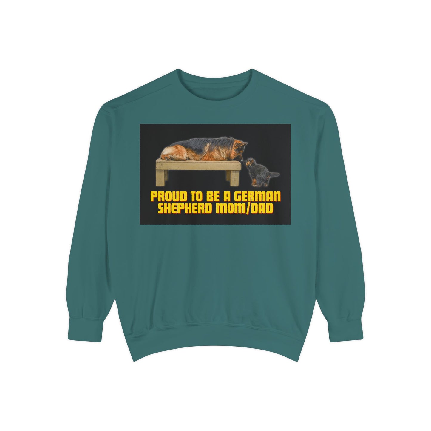 Unisex Proud German Shepherd Mom/Dad Sweatshirt - Garment-Dyed
