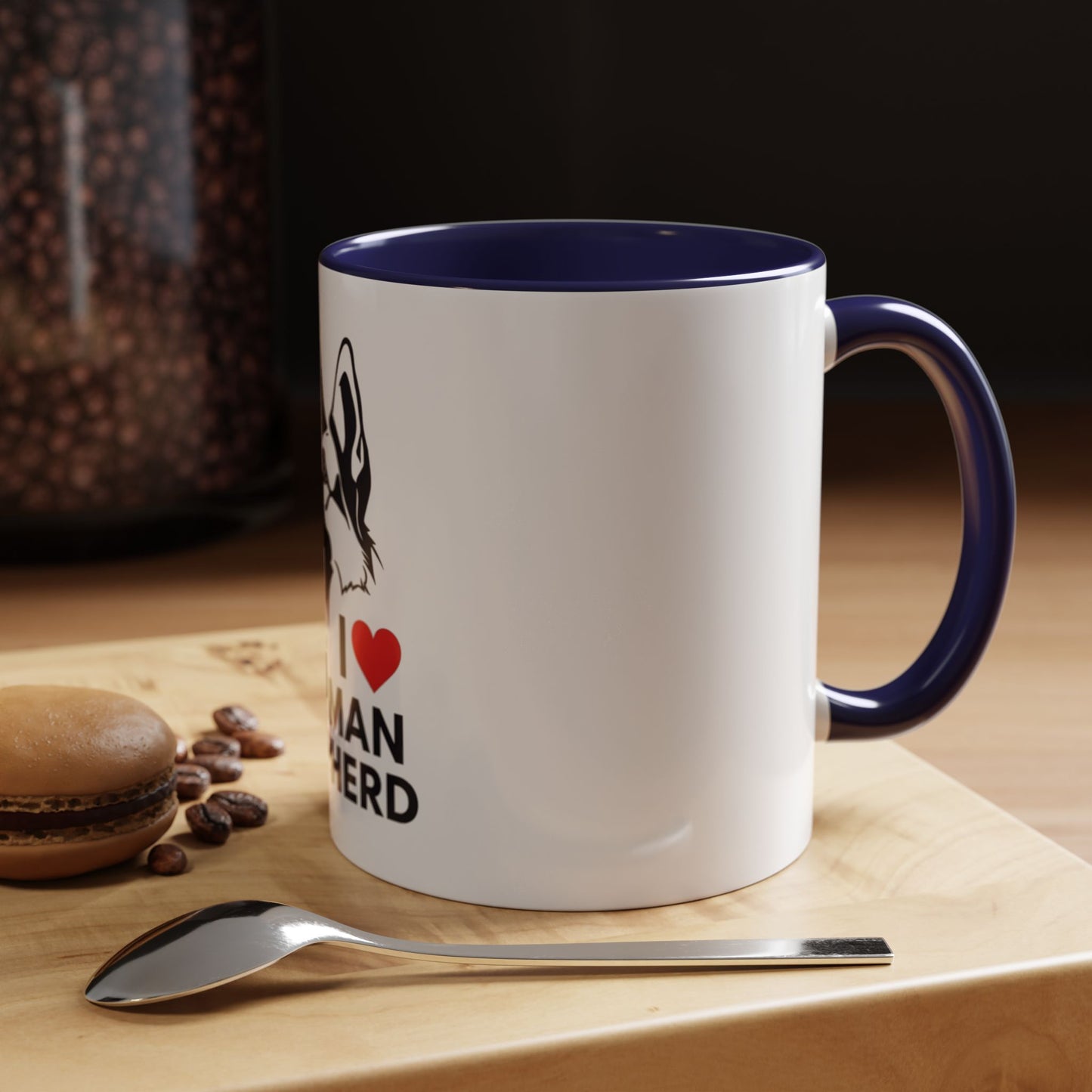 I Love German Shepherd Accent Coffee Mug - Perfect Gift for Dog Lovers, Pet Enthusiasts, Birthday, Home Decor