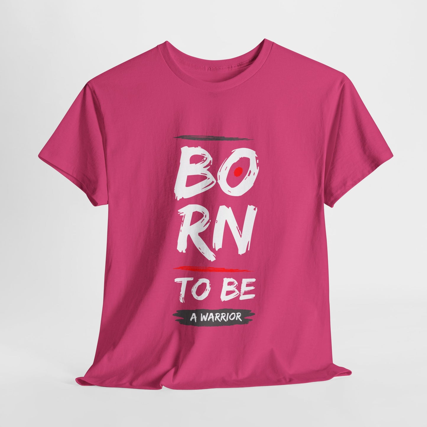 Born to Be a Warrior Unisex Heavy Cotton Tee, Inspirational Shirt for Veterans, Motivational Gift, Fitness Apparel, Casual Wear