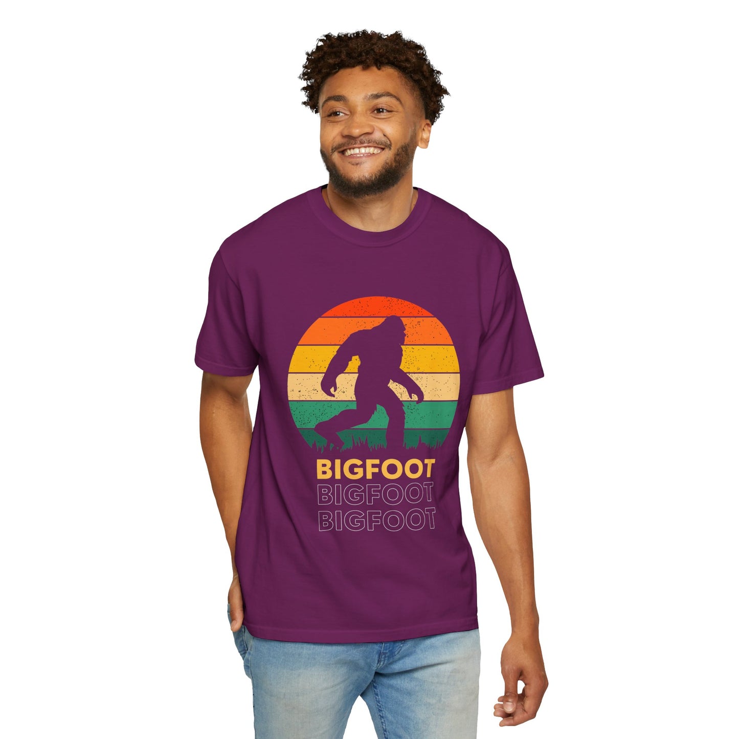 Retro Bigfoot Unisex T-Shirt, Vintage Sasquatch Tee, Nature Lover Gift, Outdoor Adventure Apparel, Cool Summer Shirt