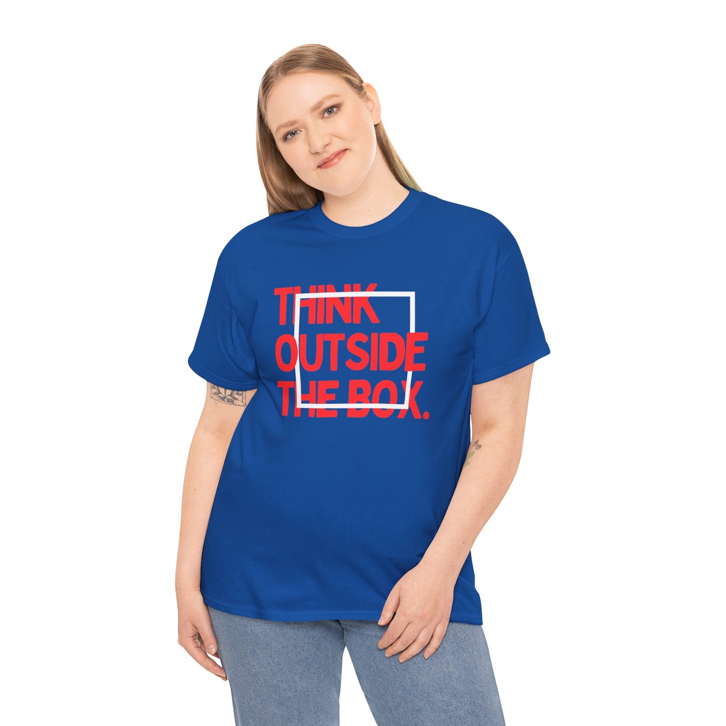 Creative Thinking Unisex Cotton Tee - Thin Out of Box, Inspirational Shirt, Motivational Gifts, Trendy Top for All Occasions, Perfect for Dreamers