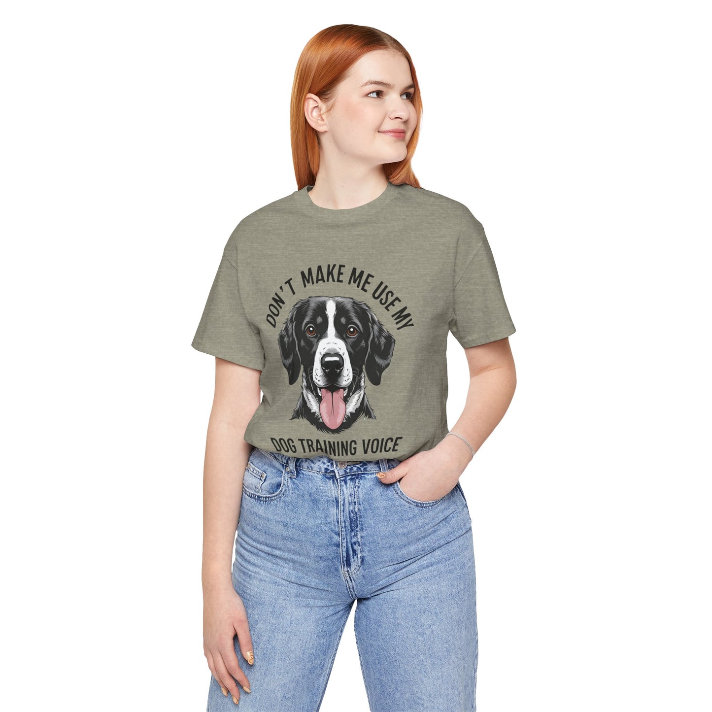 Dog Training T-Shirt - Don't Make Me Use My Dog Training Voice, Funny Pet Owner Gift, Canine Training Apparel