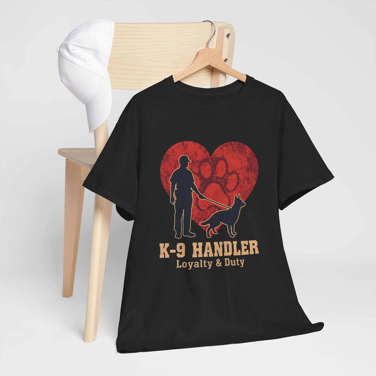 K-9 Handler Heart Tee - Loyalty & Duty, Dog Lover Gift, Pet Owner Apparel
