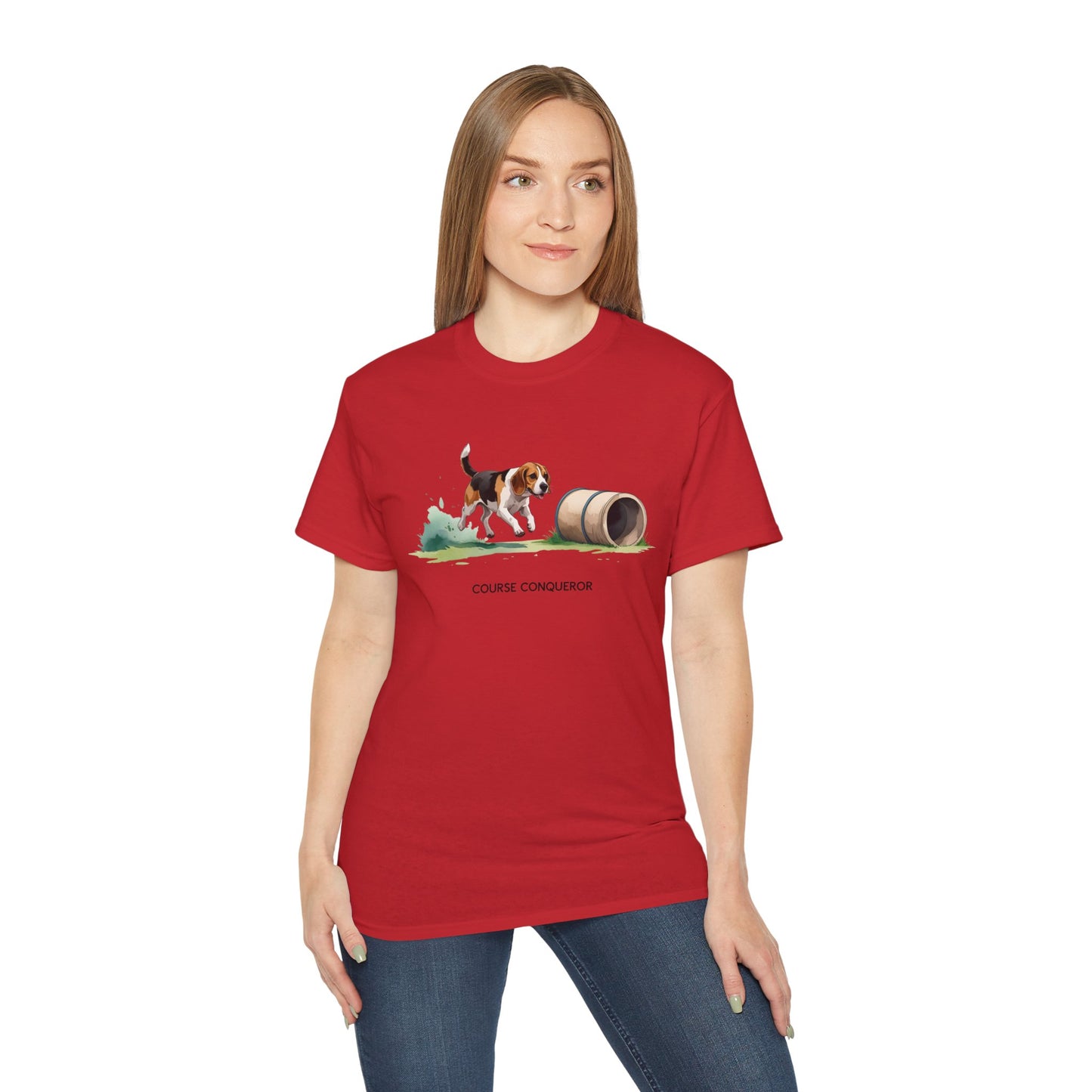 Dog Agility Tee - Course Conqueror | Beagle Graphic T-Shirt, Pet Enthusiast Gift, Animal Lover Apparel, Wearable Art for Dog Lovers