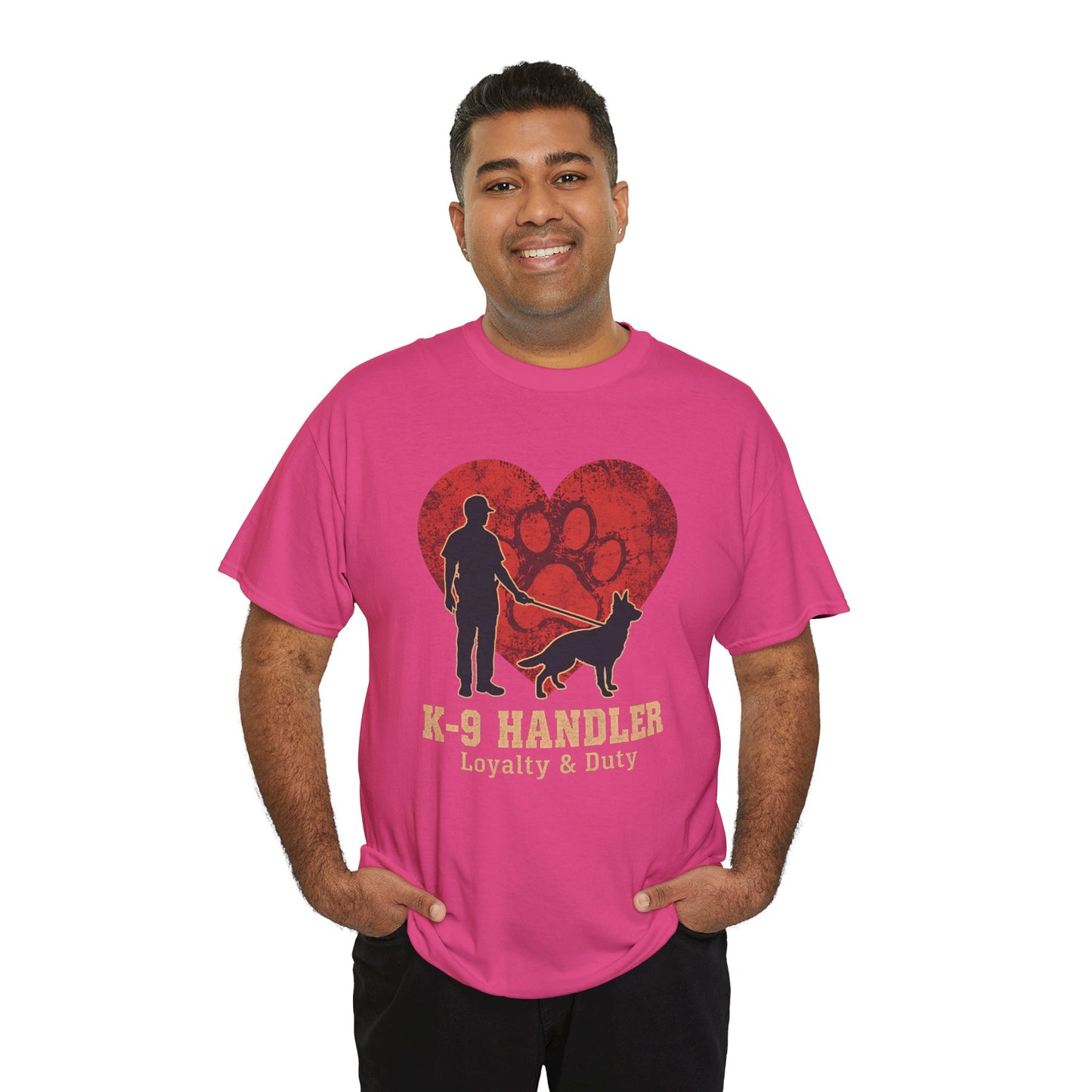 K-9 Handler Heart Tee - Loyalty & Duty, Dog Lover Gift, Pet Owner Apparel