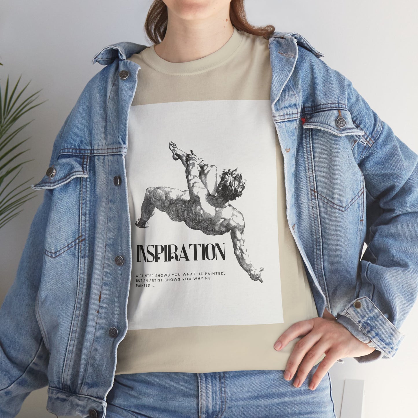 Inspiration Unisex Heavy Cotton Tee, Motivational Shirt, Gift for Artists, Casual Wear, Quote T-Shirt, Birthday Gift