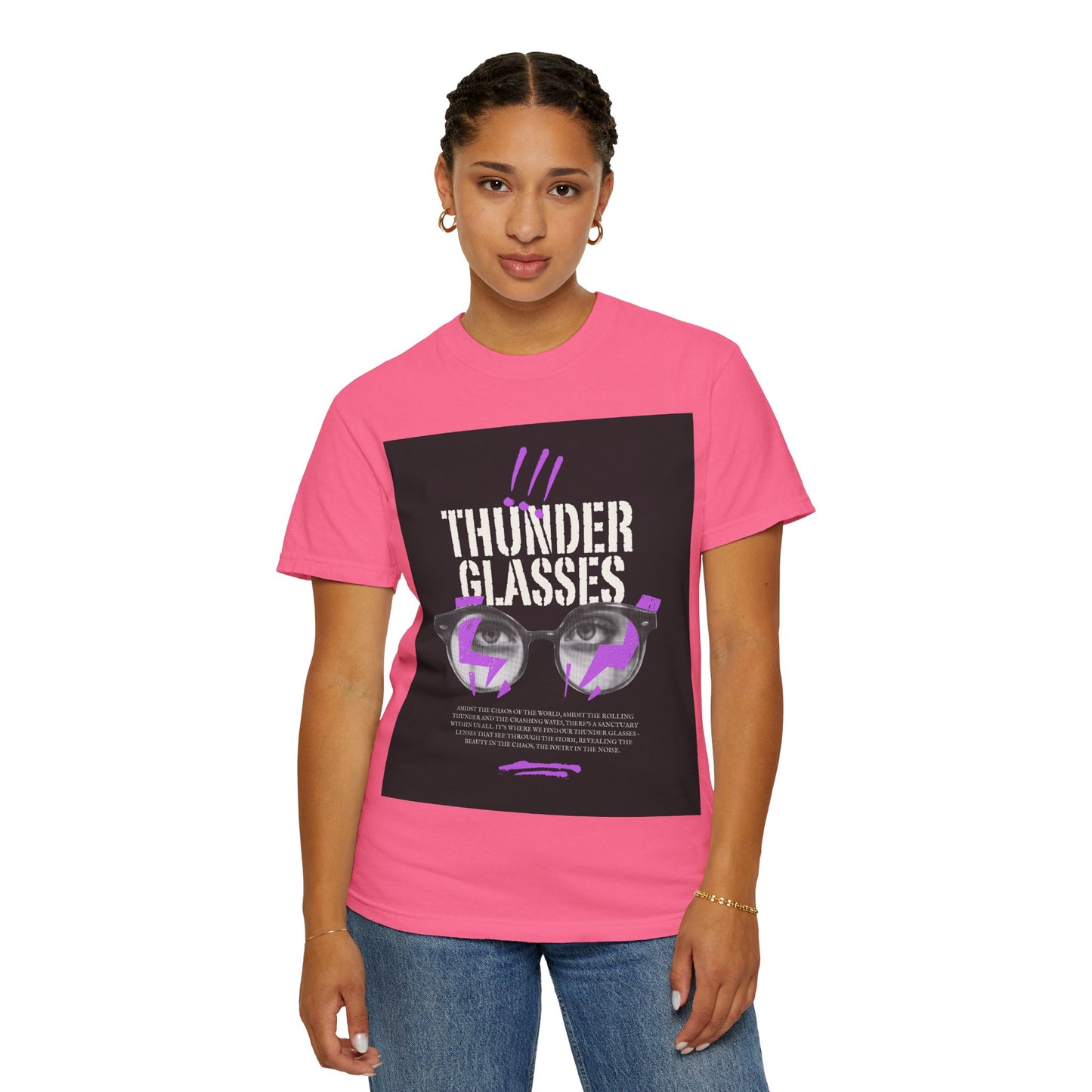 Thunder Glasses Unisex T-Shirt | Retro Graphic Tee for Music Lovers, Gift for Birthdays, Festivals, Unisex Style, Casual Wear