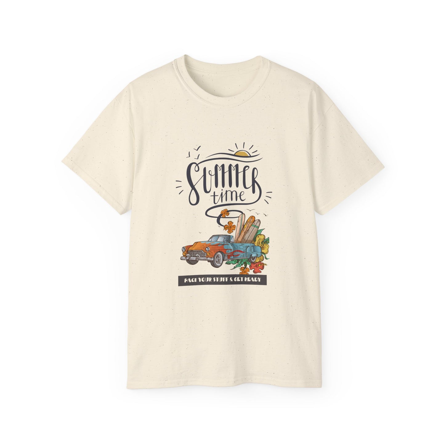 Summer Times Vintage Graphic Tee, Casual Summer Shirt, Beach Day Outfit, Gift for Travel Lovers, Unisex Cotton T-Shirt