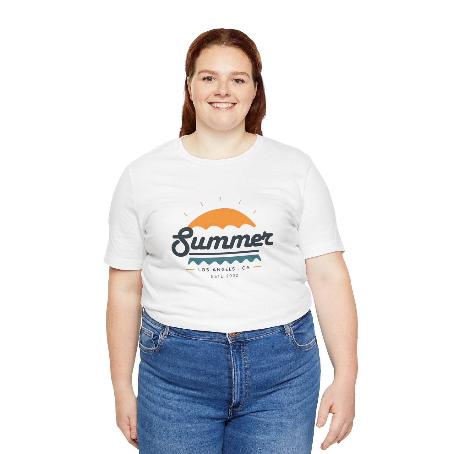 Summer Vibes Unisex Jersey Short Sleeve Tee, Beach Shirt, Casual Summer Wear, Gift for Friends, Coastal Adventure Top, LA Style Tee