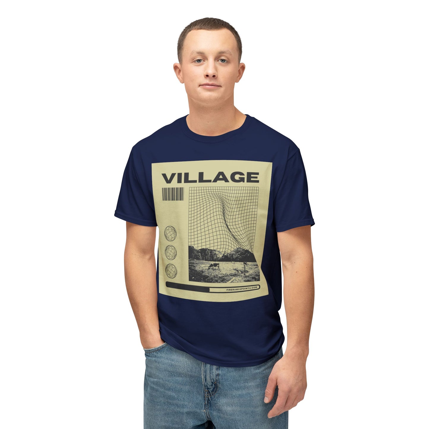 Retro Village Graphic Unisex T-Shirt | Casual Wear, Vintage Style, Gift for Travel Lovers, Graphic Tee, Statement Shirt
