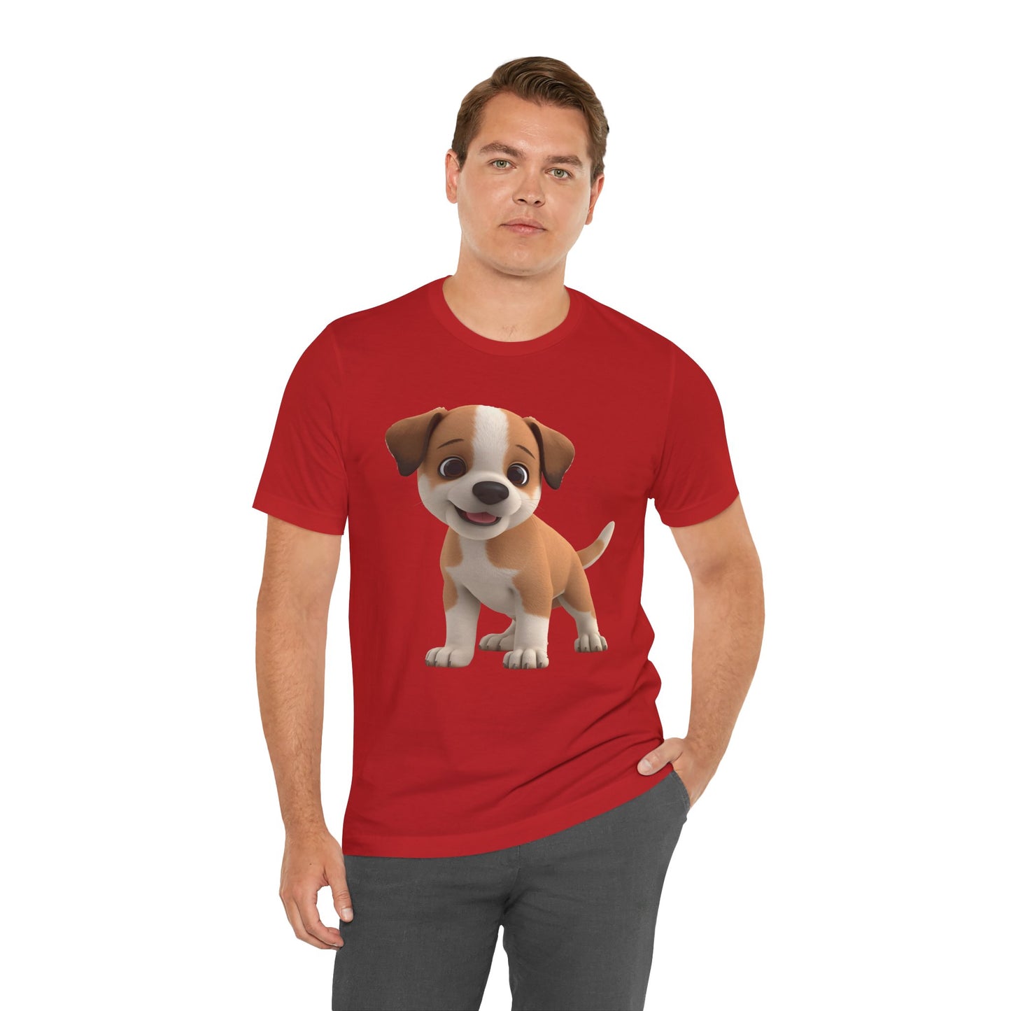 Cute Dog 3D Graphic Tee, Fun Animal Shirt, Dog Lover Gift, Playful Fashion Statement