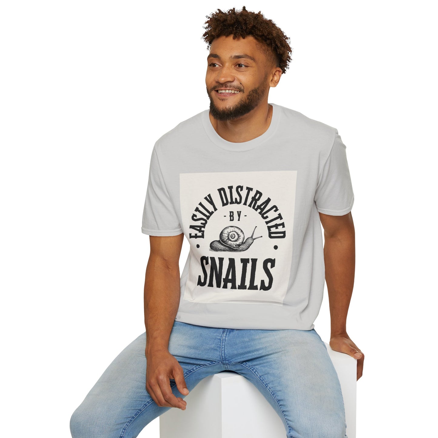 Easily Distracted by Snails Vintage T-Shirt, Funny Snail Tee, Gift for Nature Lovers, Humorous Graphic Shirt, Cute Casual Wear