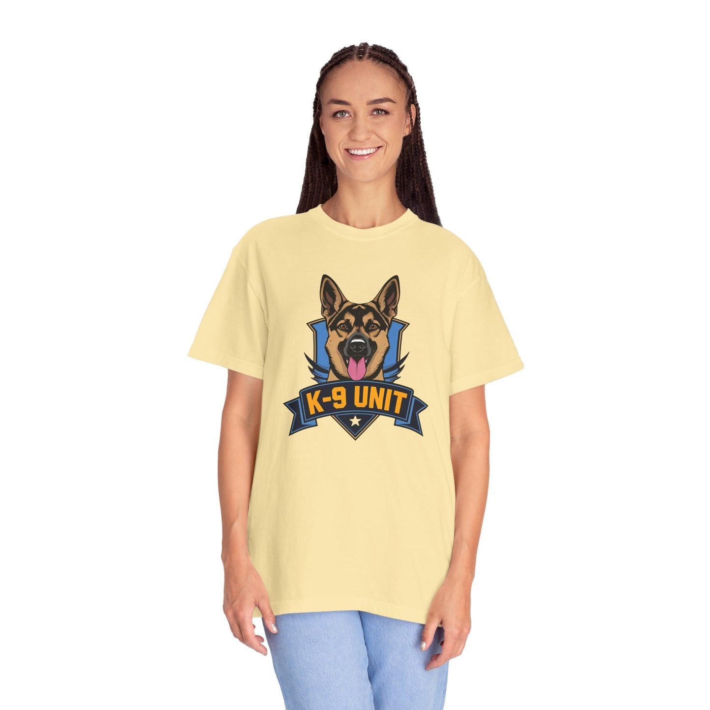 K-9 Unit Unisex Garment-Dyed T-shirt for Dog Lovers, Pet Owner Gift, Casual Wear