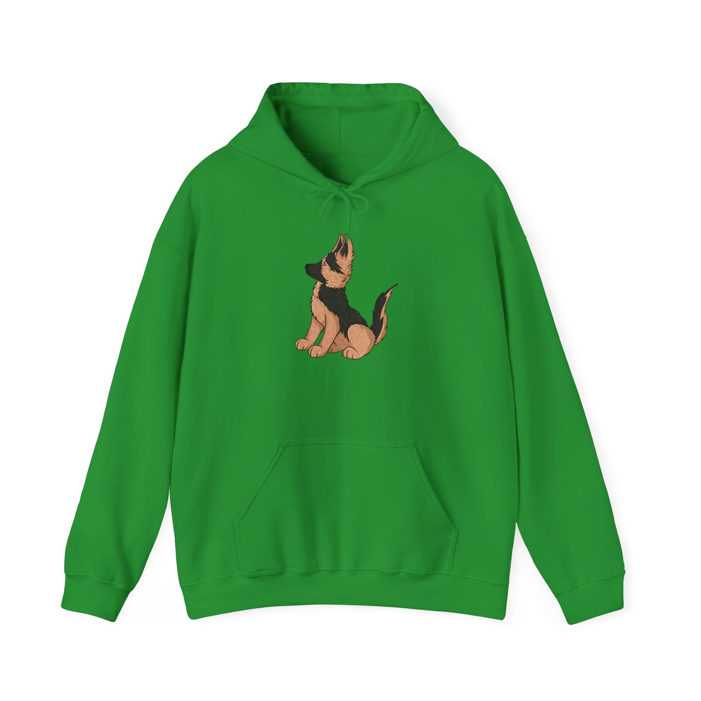 Unisex Dog Lover Hoodie With a Graphic of Cute German Shepherd Puppy Looking Upward